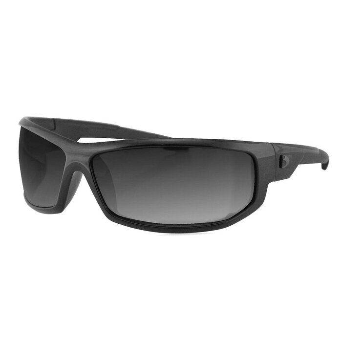 Bobster AXL glänzend schwarze Sonnenbrille – rauch