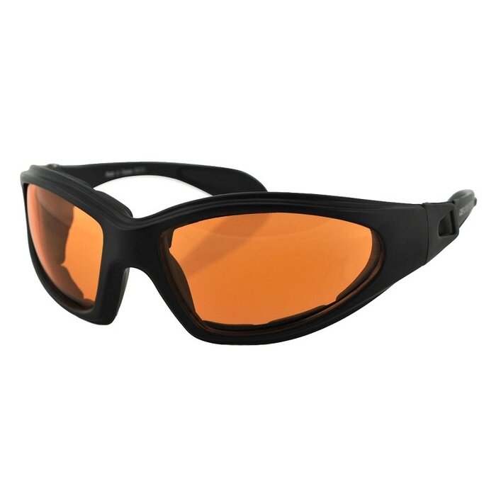 Bobster GXR mat zwarte zonnebril - amber