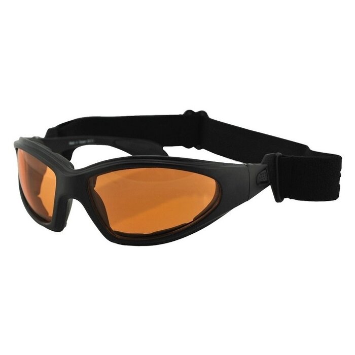 Bobster GXR attschwarze Sonnenbrille - bernstein