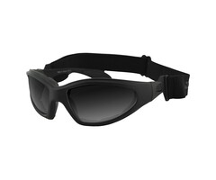 Bobster GXR mattschwarze Sonnenbrille - rauch