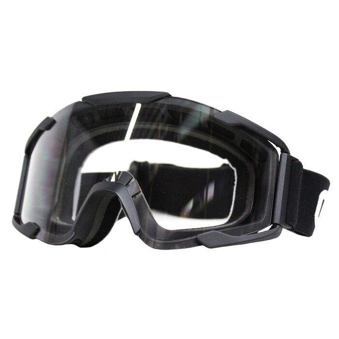 CRG Waves Motocross Brille matt schwarz -  Klar