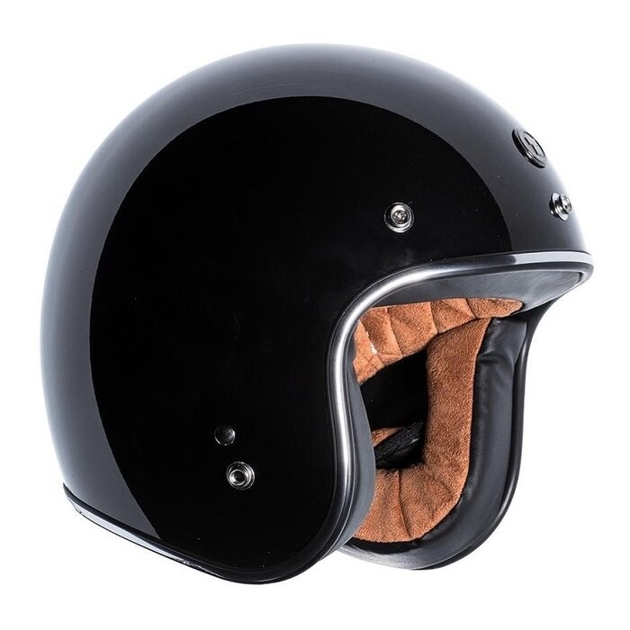Torc T-50 Retro Jethelm glänzend Schwarz