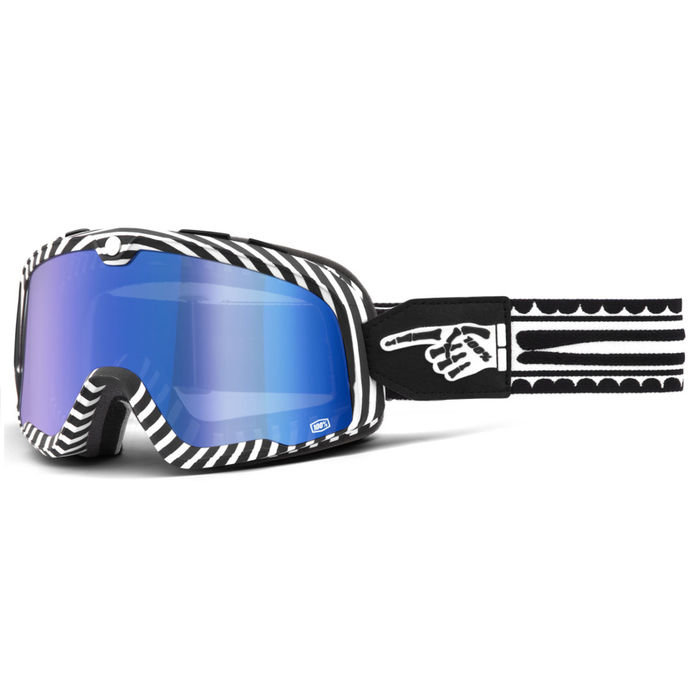 100% barstow retro cross goggles Death Spray - blue reflection