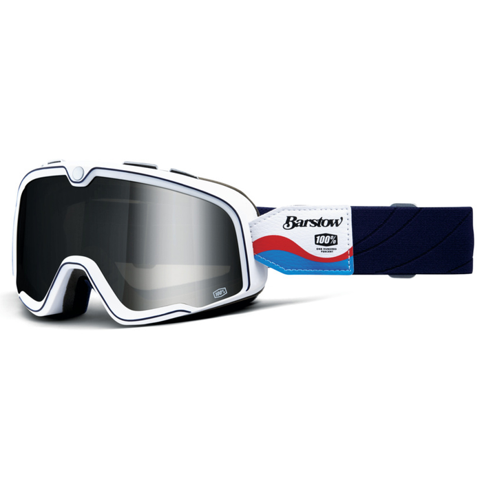 100% barstow retro cross goggles Lucien - silver reflection
