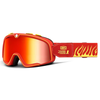 100% Barstow Retro Crossbrille Death Spray - rote Reflexion
