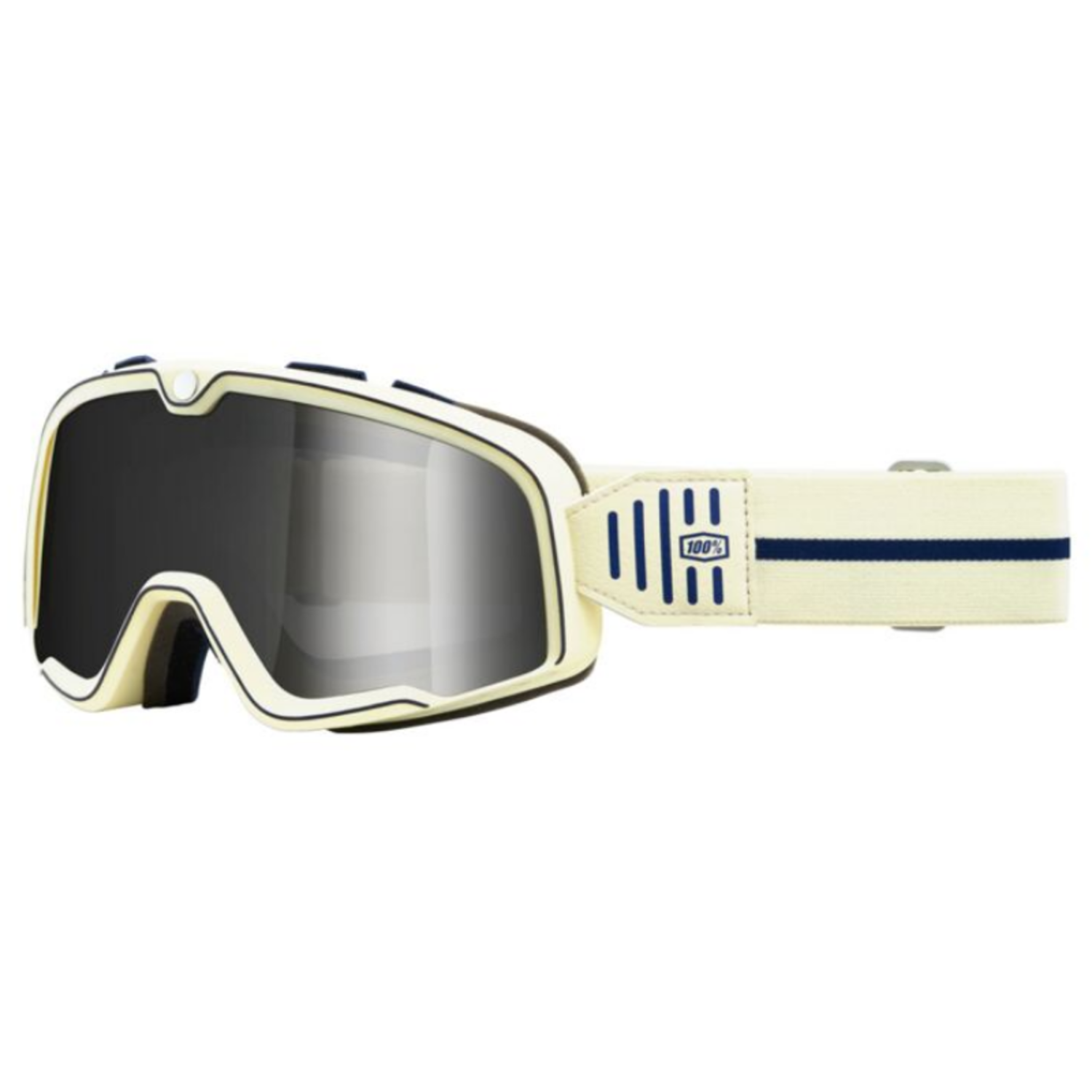 100% Barstow Goggles ホワイト/グレー 100-barstow-retro-cross-
