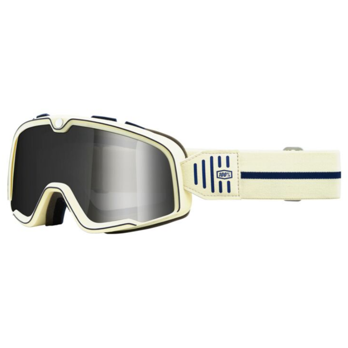 100% barstow retro cross goggles Arno - silver reflection