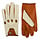 Driving leather gloves cognac - beige