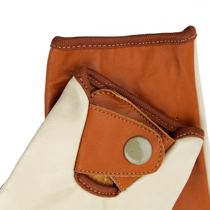 Driving Autofahrer handschuhe cognac - beige Leder
