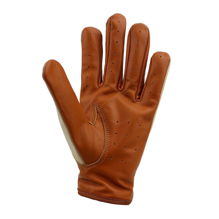 Driving leather gloves cognac - beige