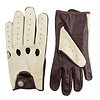 Driving Autofahrer handschuhe braun - beiges Leder