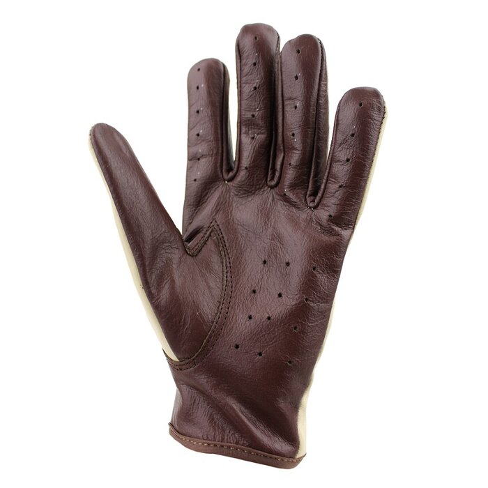 Driving leather gloves brown - beige