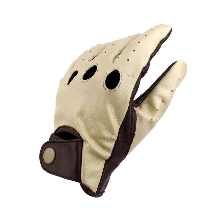Driving leather gloves brown - beige
