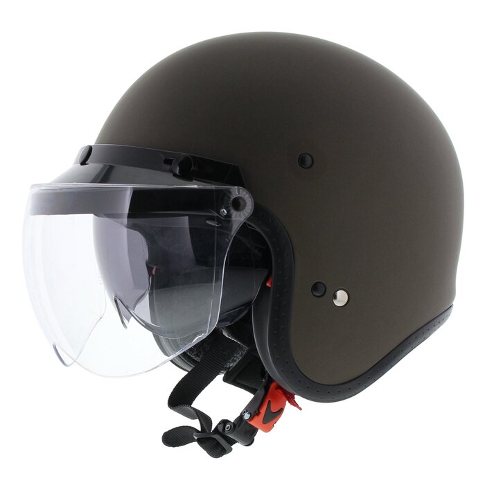 Flip-guard clear helmet visor - 3 push buttons