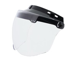 Flip-guard clear helmet visor