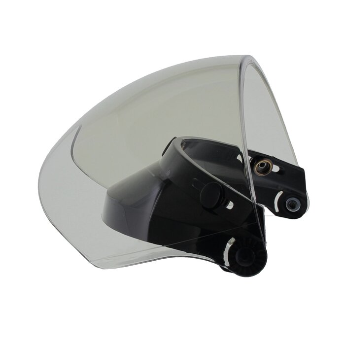 Flip-guard light smoke helmet visor - 3 push buttons