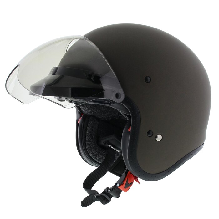 Flip-guard light smoke helmet visor - 3 push buttons