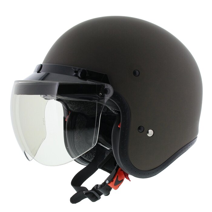 Flip-guard light smoke helmet visor - 3 push buttons