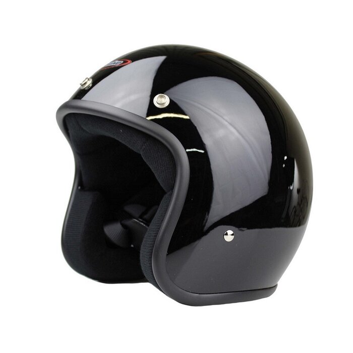 Redbike RB-705 Retro Jethelm Schwarz glänzend