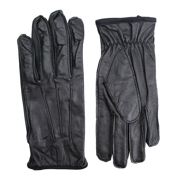 Schwarz ungefütterte Lederhandschuhe