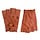 Brown fingerless leather gloves - size XXL