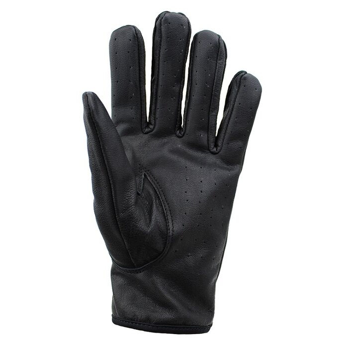 Schwarze Leder -Autofahrer handschuhe