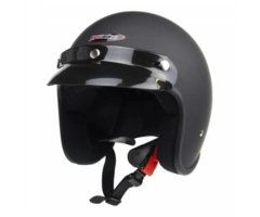 Redbike RB-710 retro open face helmet matt black | size XS