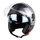 Top cube Jethelm mit Doppelvisier | grau - schwarz Leder | ECE 22.06