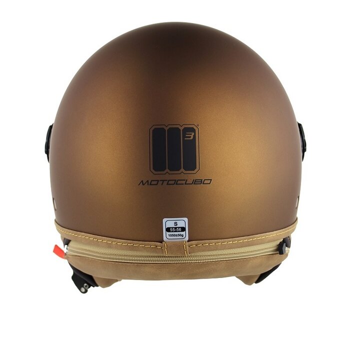 Motocubo Ant Jethelm mit Außenvisier | matt bronze