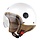 ant jet helmet with external visor | pearl white ECE 22.06