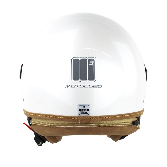 Motocubo ant jet helmet with external visor | pearl white | ECE 22.06
