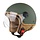 ant jet helmet with external visor | matt green