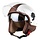 top cube jet helmet with double visor | white - brown leather ECE 22.06