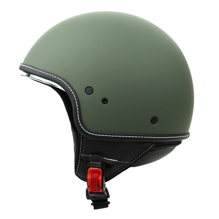 Motocubo beetle jethelm met vizier | mat groen | ECE 22.05