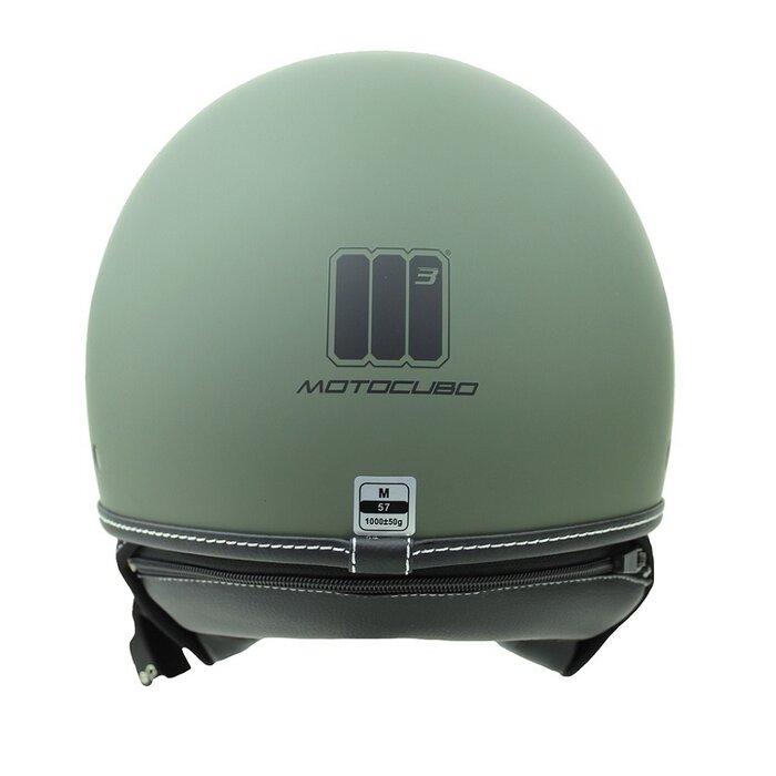 Motocubo beetle jethelm met vizier | mat groen | ECE 22.05