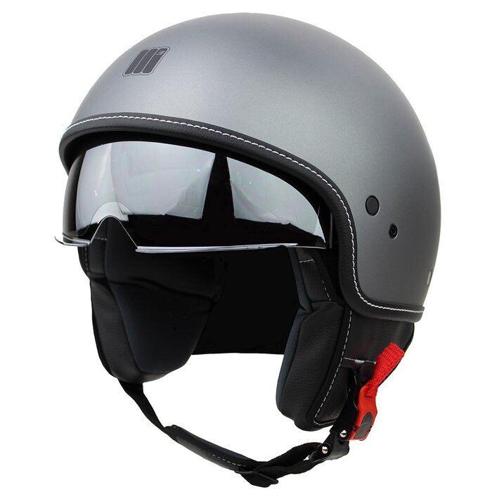 Motocubo beetle jet helmet with visor | matt titanium | ECE 22.05