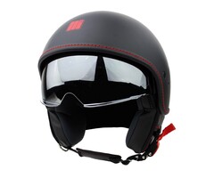 Motocubo beetle jethelm met vizier | mat zwart | maat XS