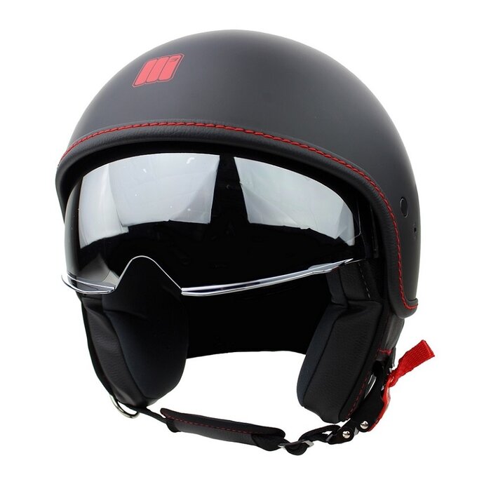 Motocubo beetle jethelm met vizier | mat zwart | ECE 22.05