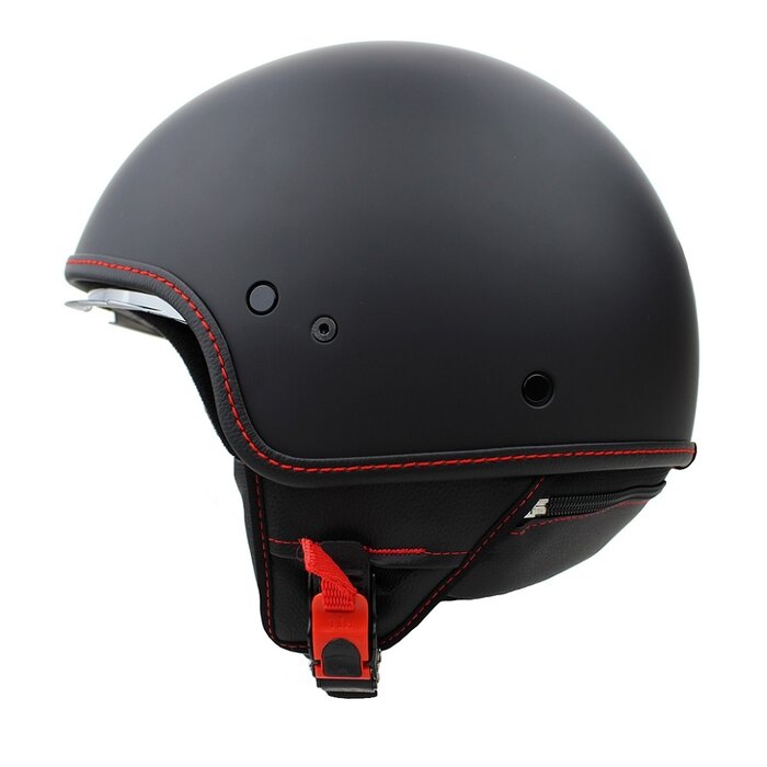 Motocubo Beetle Jethelm mit Visier | Mattschwarz | ECE 22.05