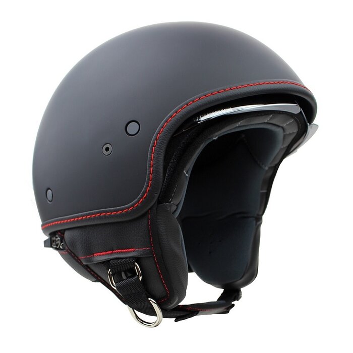 Motocubo Beetle Jethelm mit Visier | Mattschwarz | ECE 22.05