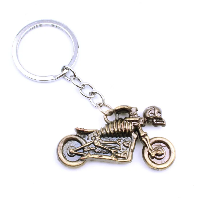 Keychain Golden Ghost Rider Motorcycle