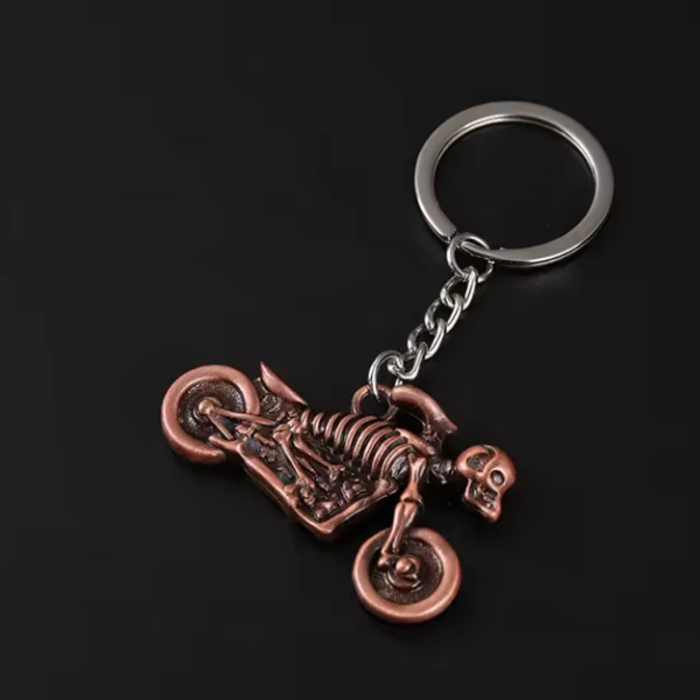 Keychain Copper Ghost Rider Motorcycle
