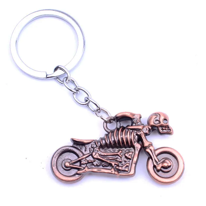 Keychain Copper Ghost Rider Motorcycle