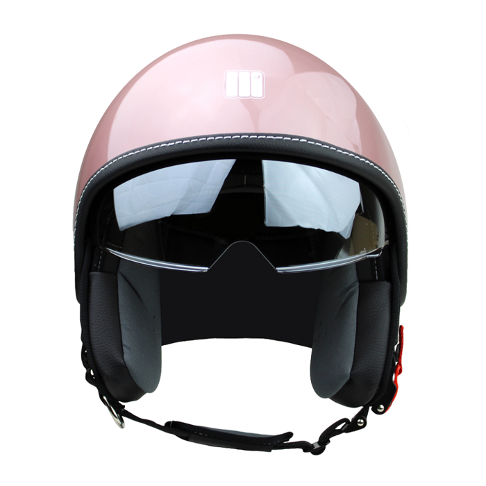 Motocubo Beetle Jethelm mit Visier | gold pink | ECE 22.06