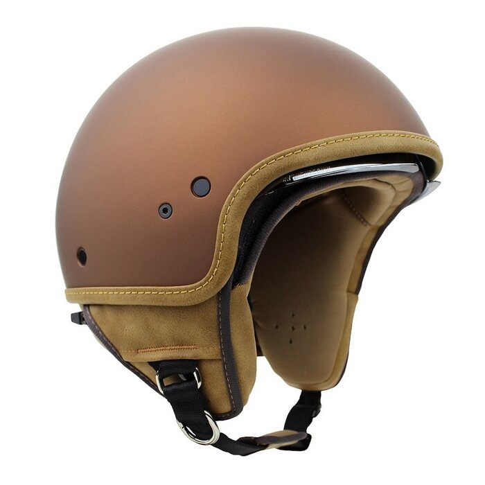 Motocubo Beetle Jethelm mit Visier | matt bronze | ECE 22.06