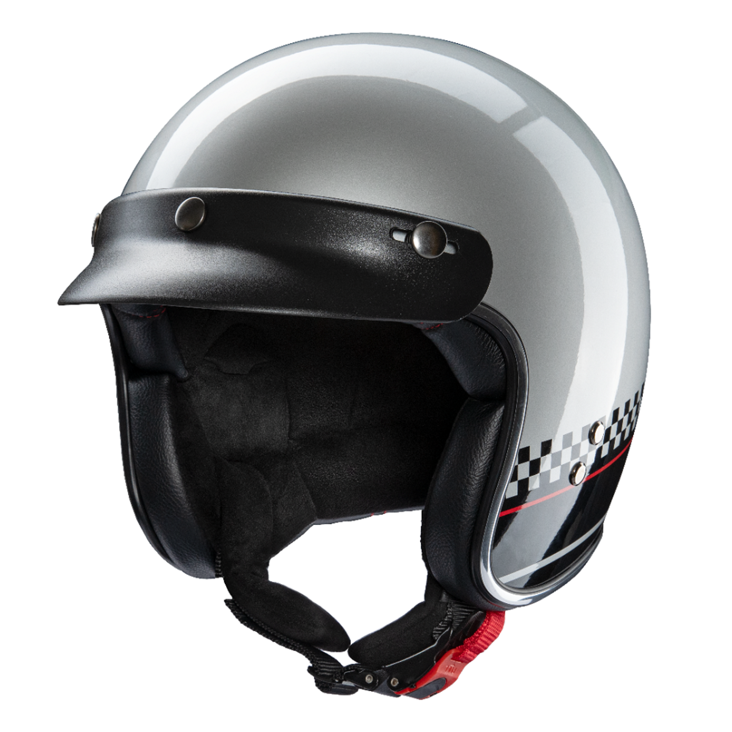 Redbike RB-806 retro jet helmet Le Mans + Free Sun Visor - Pothelm.nl