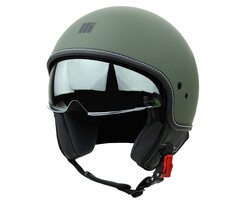 Motocubo beetle jet helmet | matt green