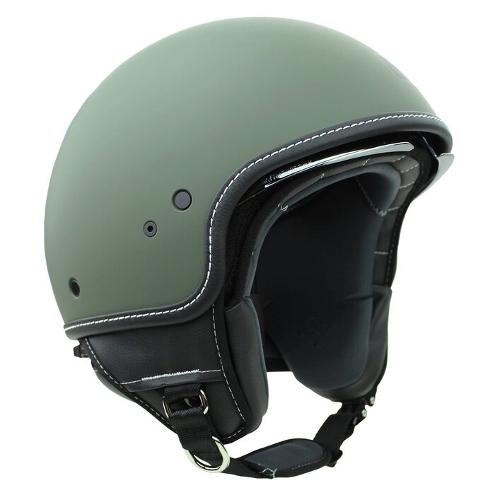 Motocubo beetle jethelm met vizier | mat groen | ECE 22.06