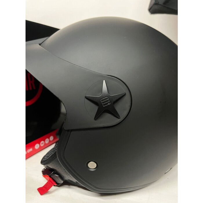 BHR 833 peak open face helmet matt black | outlet