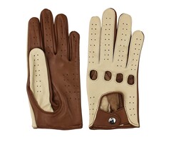 Driving leather gloves coffee